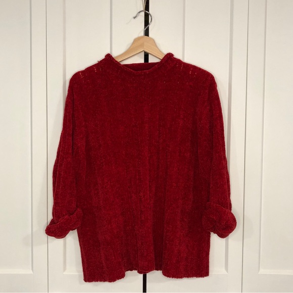 Vintage Northern Reflections oversized red chenille sweater - Picture 3 of 11